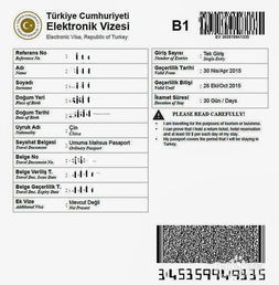 土耳其电子签证有效期